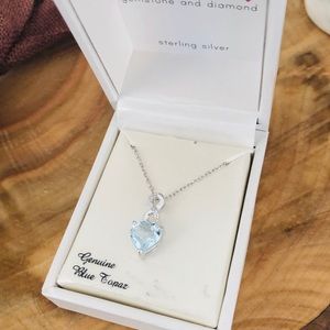 NWT! Sterling Silver Beautiful Topaz Necklace!!!
